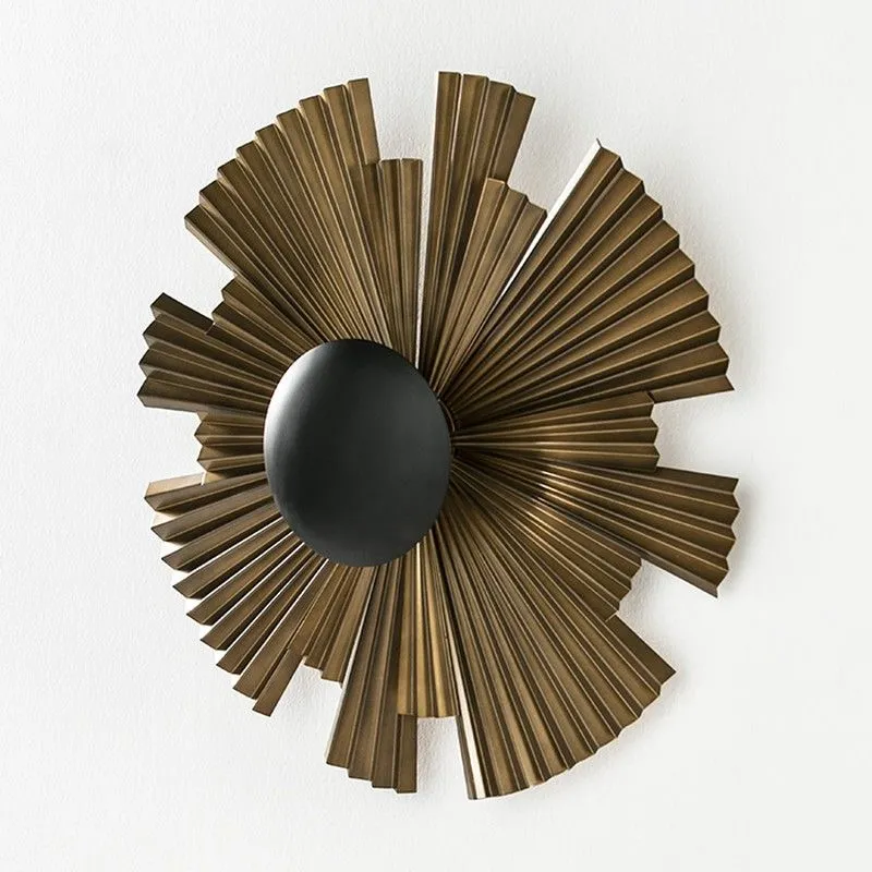 Applique murale en métal doré et noir, 67x15x51 cm