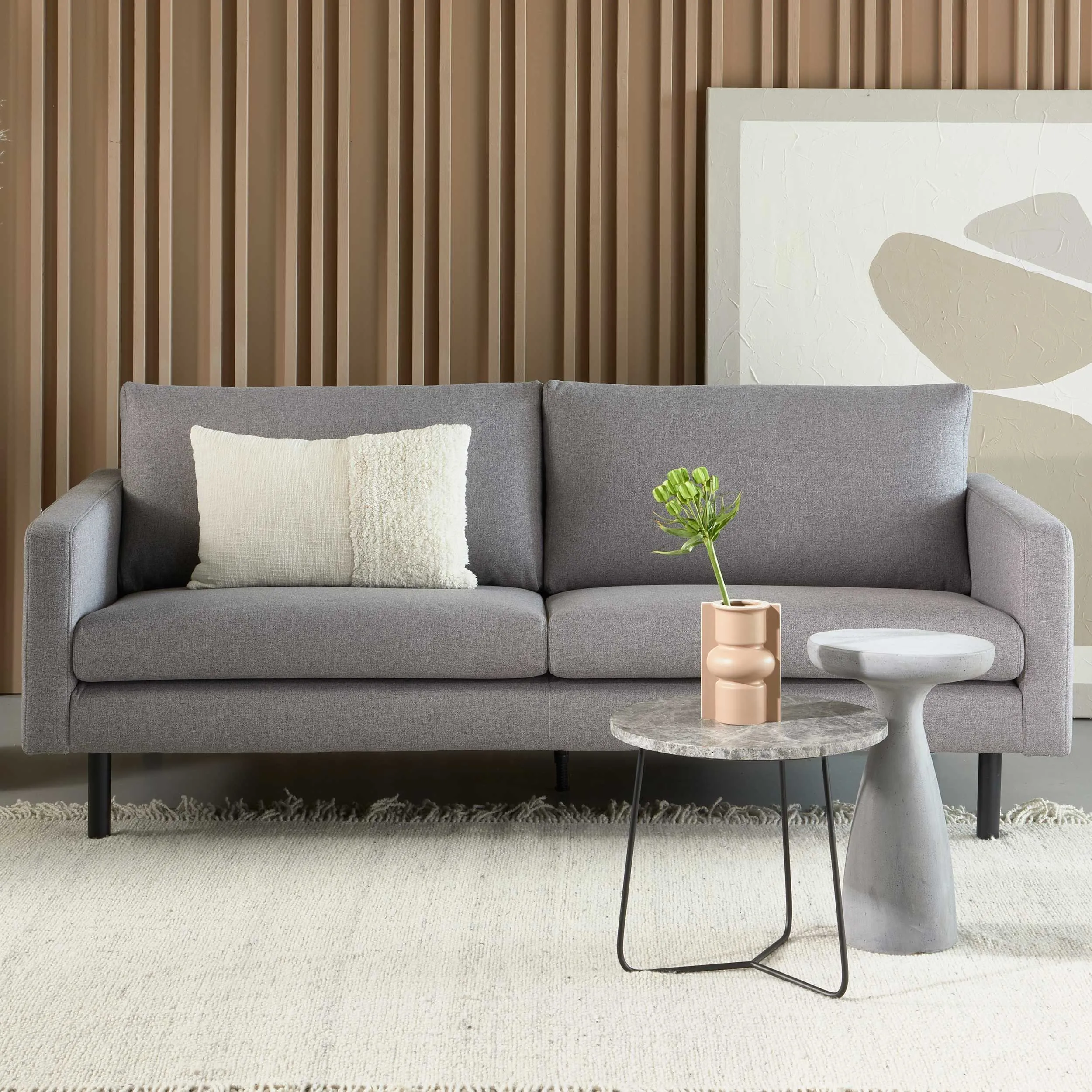Canapé Essine 2 personnes - gris
