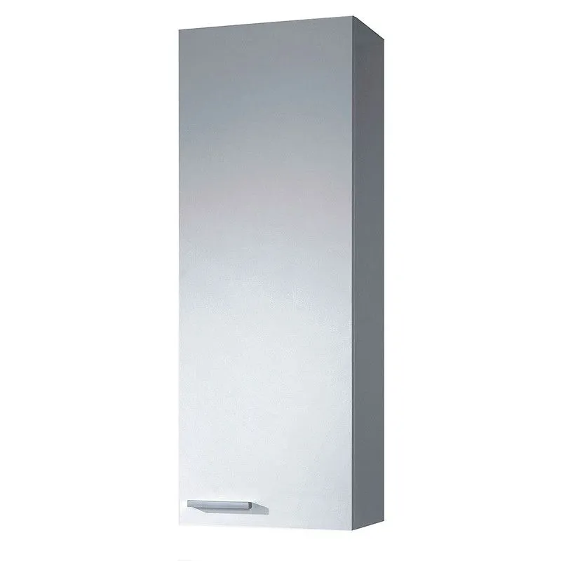 Armoire murale de salle de bain blanc brillant avec 1 porte, Koncept, 30 x 25 x 85 cm