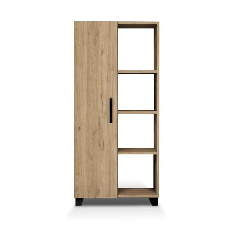 Armoire en bois naturel, 60 x 32 x 128 cm | Le rire