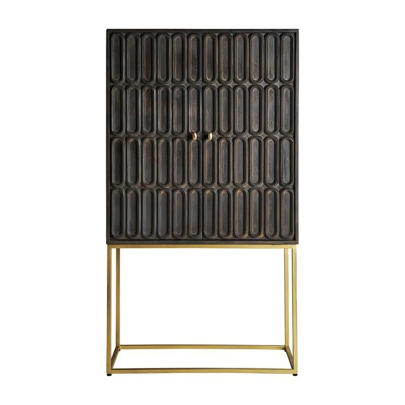 Armoire Emly en manguier marron, 90 x 45 x 161 cm