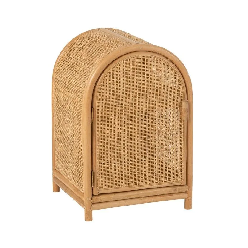 Petite armoire en rotin naturel Ellen, 40x40x60 cm