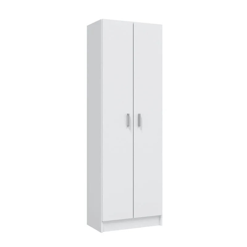 Armoire en bois blanc, 59x37x180 cm | UTILISATION