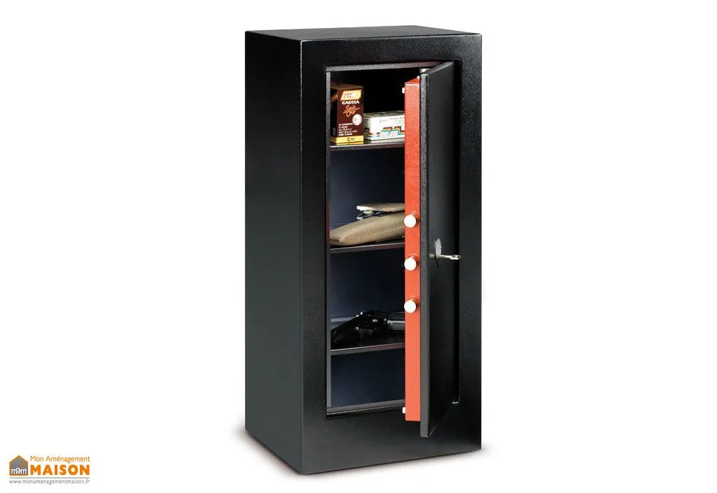 Armoire Blindée 3 Etagères à Clé (36x32x80)