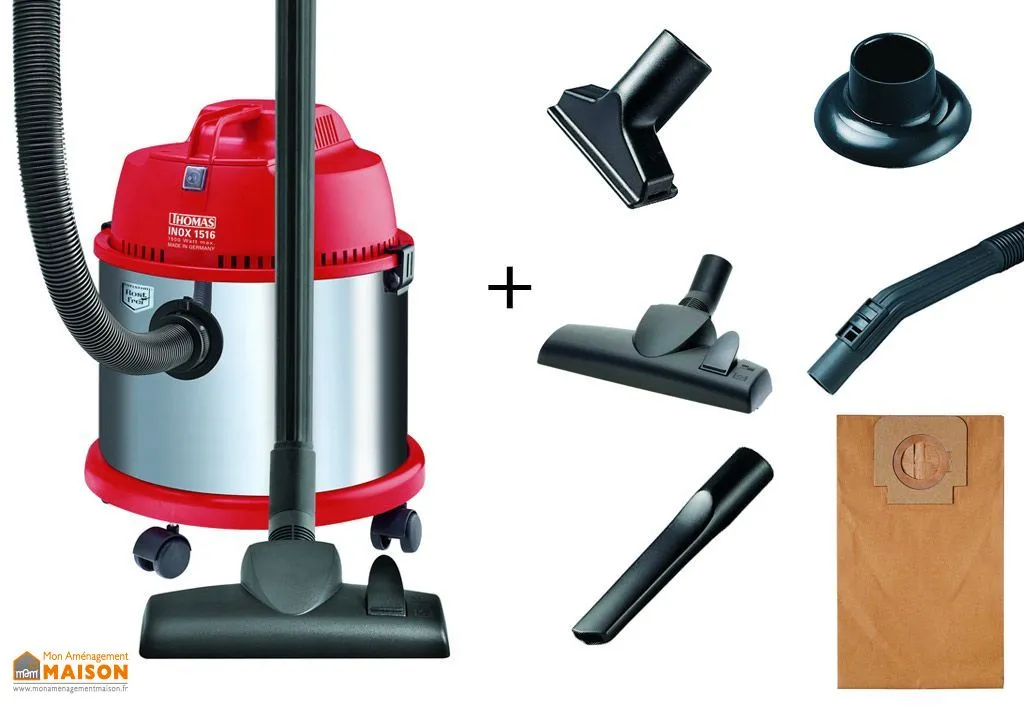 Aspirateur à Eau et Poussière Inox 1516