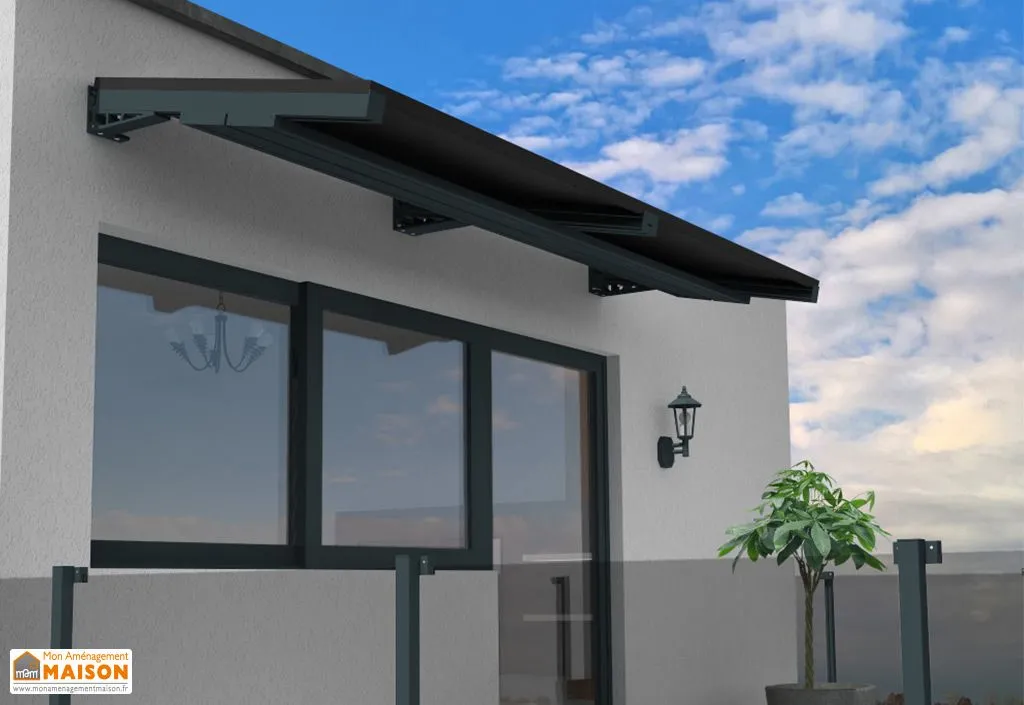 Auvent solaire 1 panneau photovoltaïque Topaze 400 W – 1,7 x 1,1 m