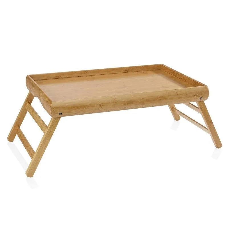 Plateau pliant pour lit en bambou, 68x33x24 cm