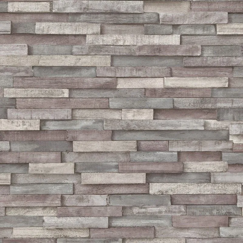 BHOPAL Papier peint aspect mur 1 gris, 1000x53 cm