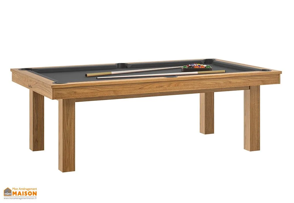 Billard américain en bois convertible - Noyer Venise