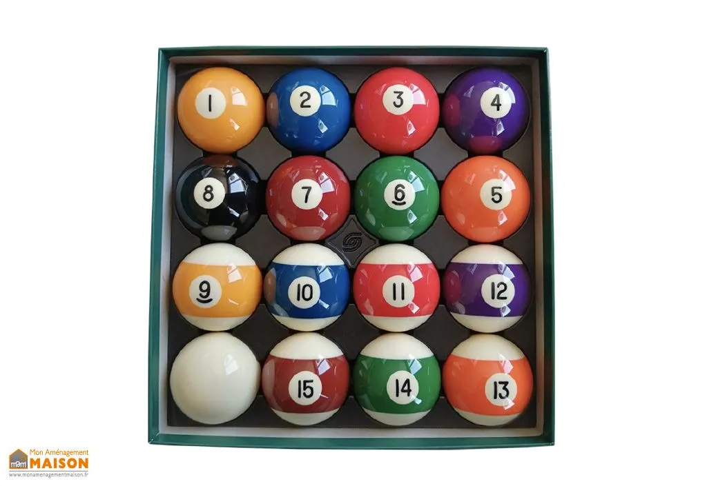 Billes de billard américain Aramith en résine phénolique Ø 57 mm