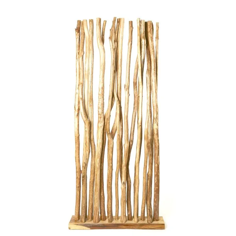 Paravent Branches de Teck Naturel, 90x26x185 cm