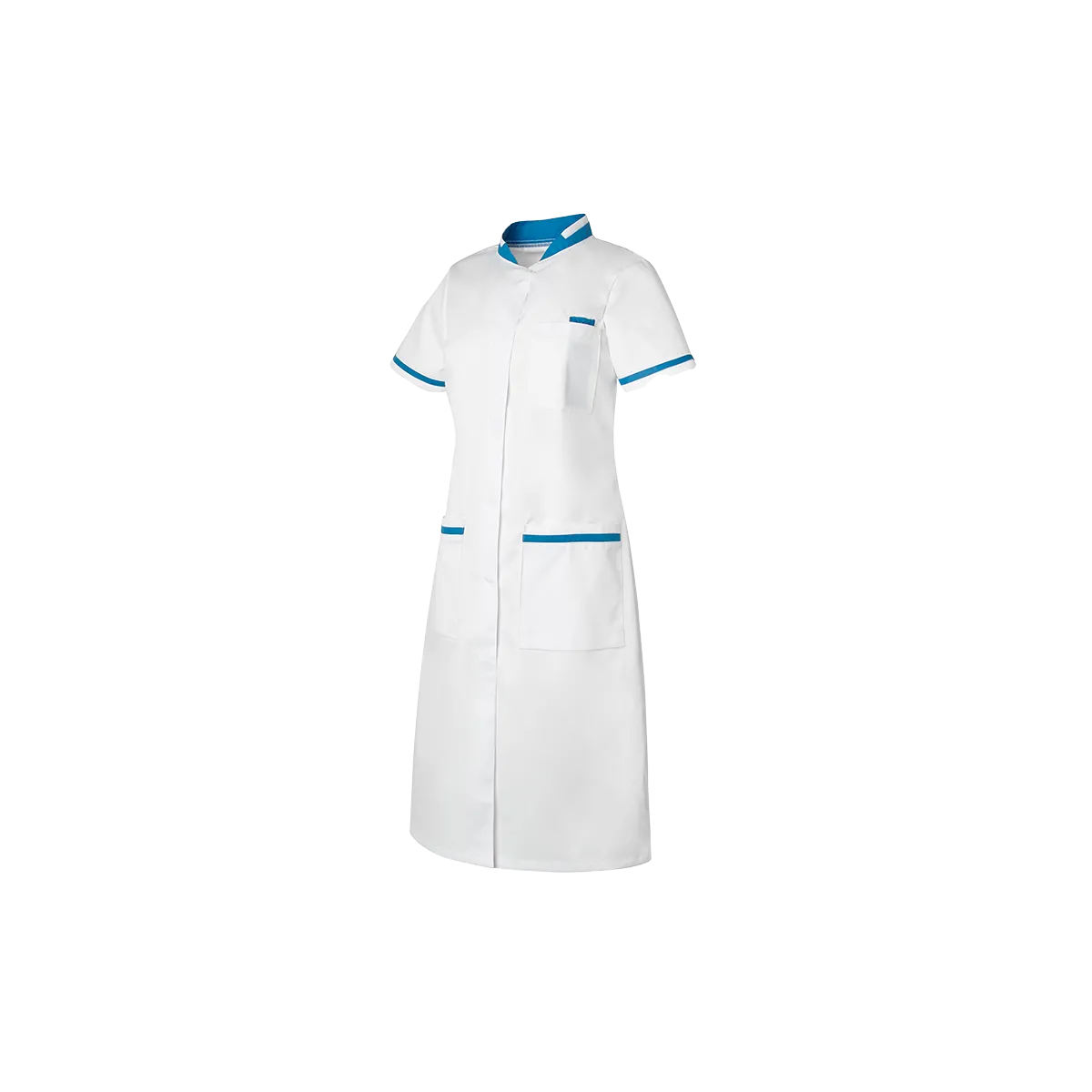 BLOUSE FEMME ANGELINA Manches Courtes PC BLANC BLEU HOPITAL