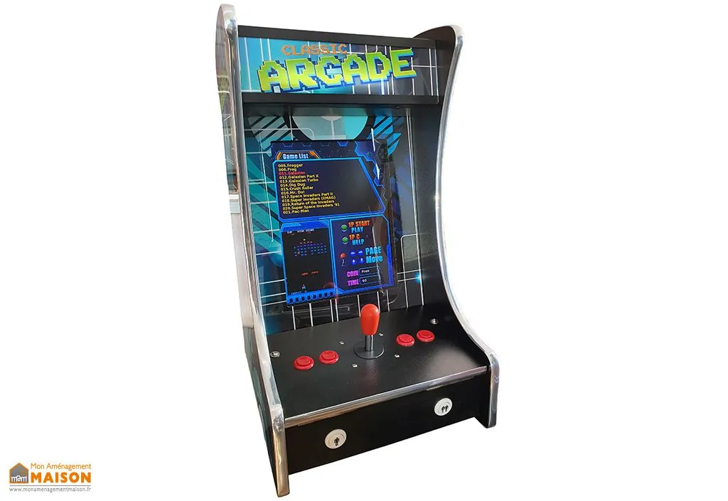 Borne d’arcade 412 jeux rétro – 37 x 45,5 x 68 cm