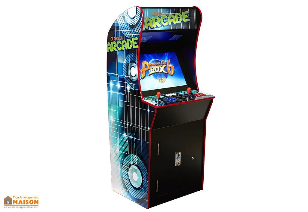 Borne d’arcade Premium 1251 jeux rétro – 67,5 x 72,5 x 174,5 cm