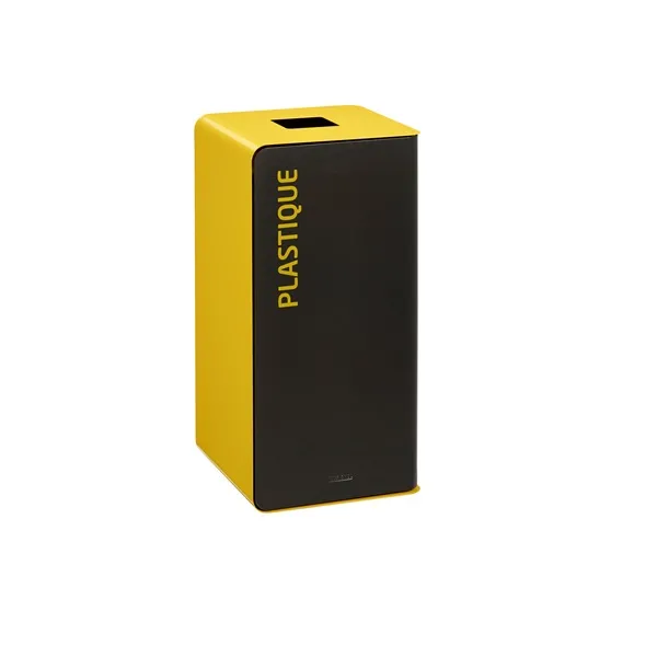 BORNE DE TRI SELECTIF Cubatri PLASTIQUES 65 litres avec Bac Roulant