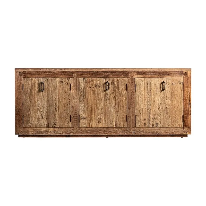 Buffet Backlyn en bois de récupération naturel, 224 x 41 x 87 cm