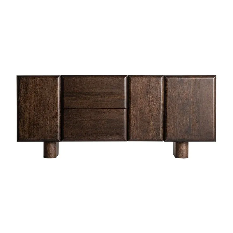 Buffet en bois de manguier Craigh Brown, 180 x 40 x 77 cm
