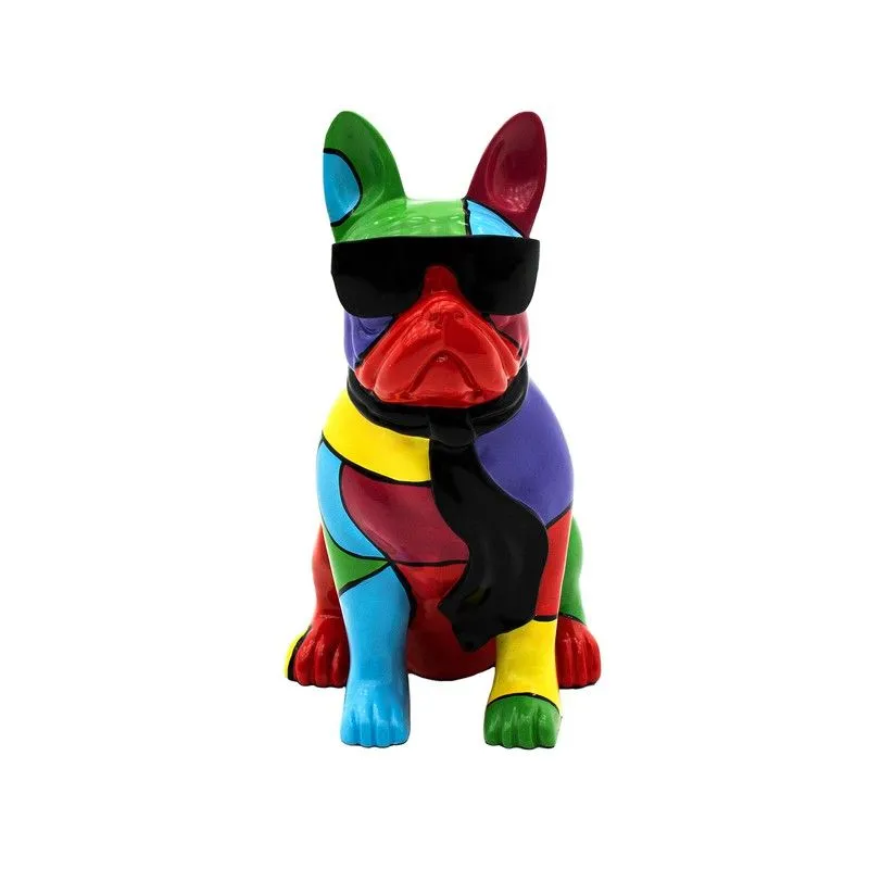 Figurine décorative en polyrésine de gardien de bouledogue français XS | Pierre