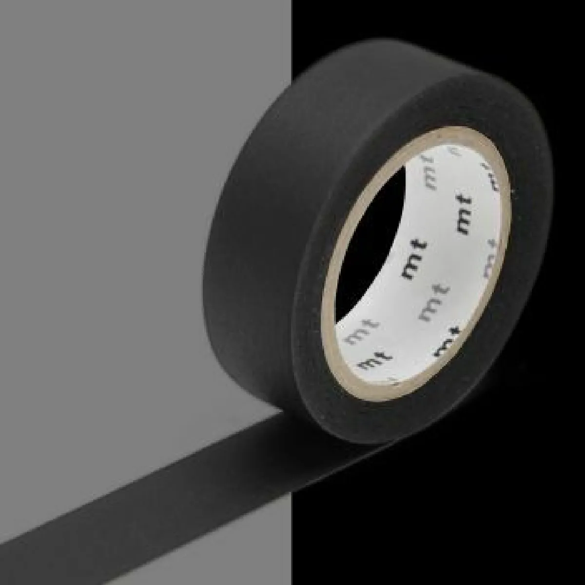 Masking tape scrapbooking - Noir mat - 1,5 cm x 7 m - Facile à repositionner