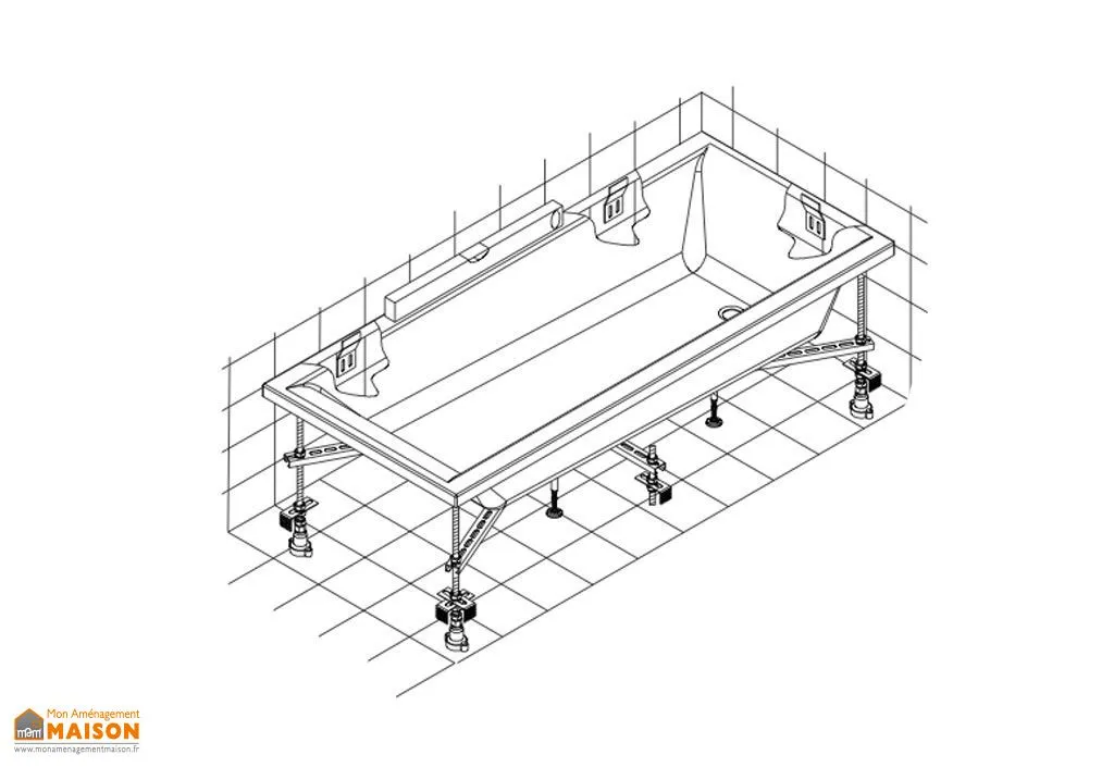 Cadre Soutien Baignoire Kolpa San C 130-150
