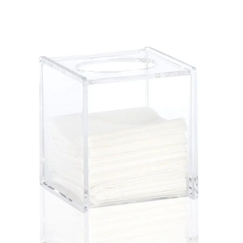 Boîte à mouchoirs en acrylique transparent, 13 x 13 x 15 cm | Clarté