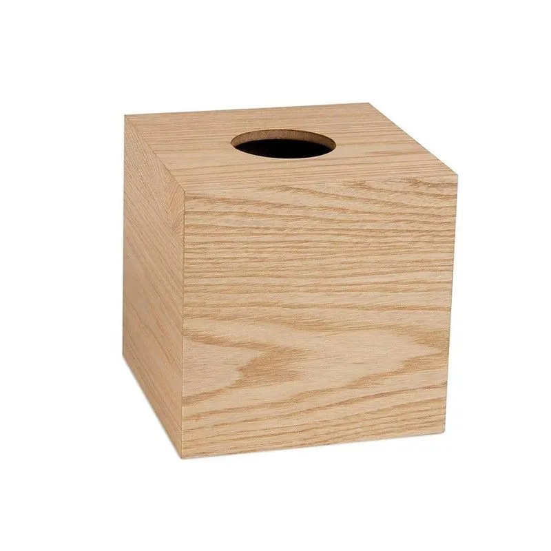 Boîte à mouchoirs en bois de saule naturel, 12 x 12 x 12 cm | Saule