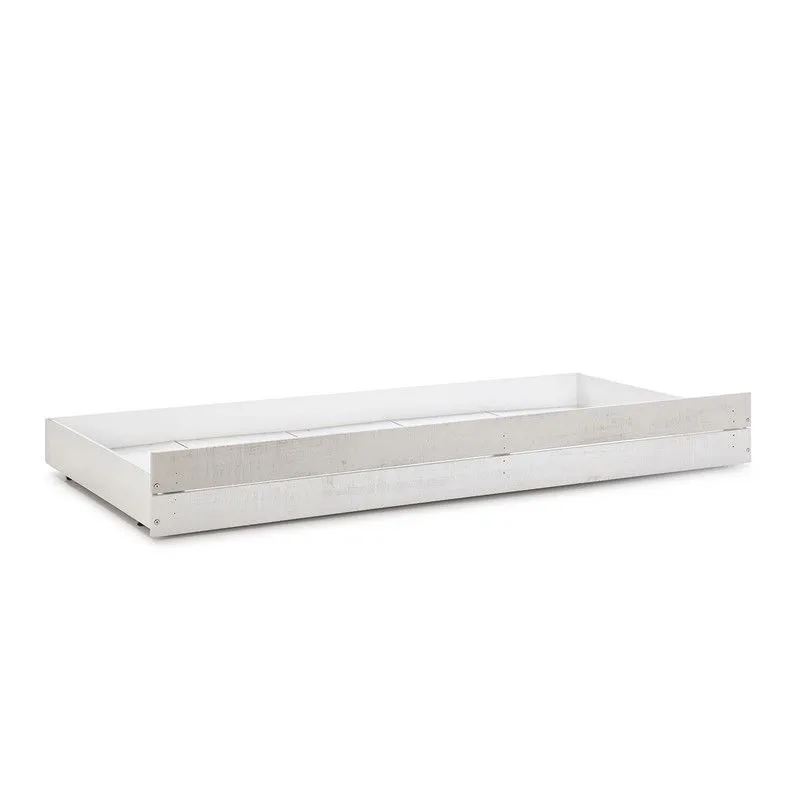 Tiroir pour lit cabane LARA en Pin et Mdf Blanc/Gris, 193,8x95,2x24 cm
