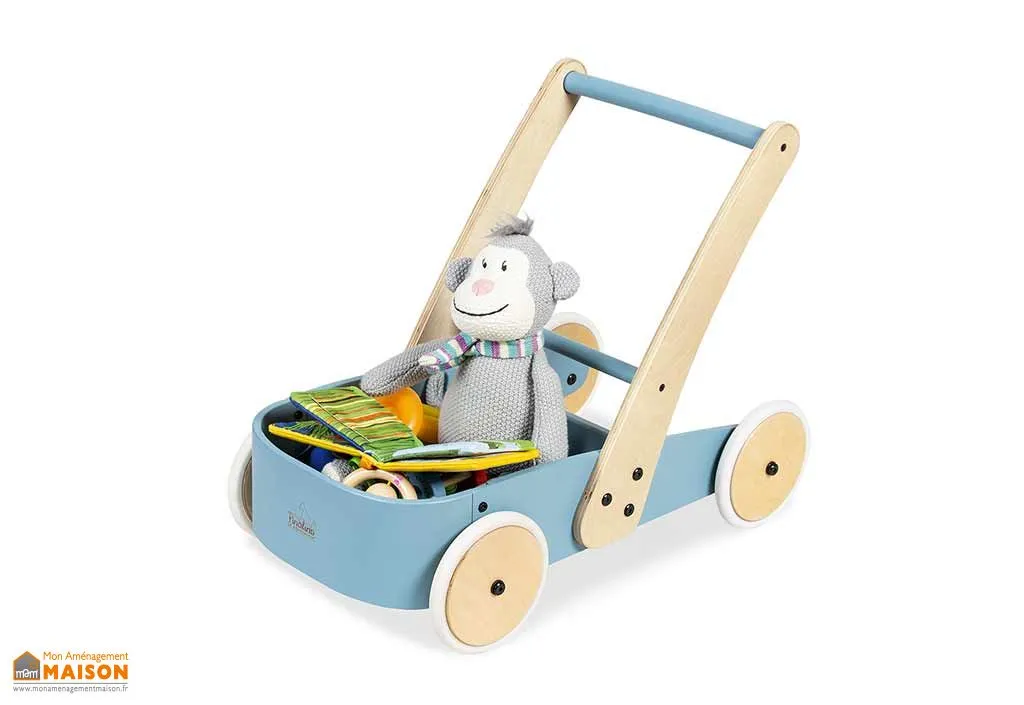 Chariot de marche bébé en bois – Fiete