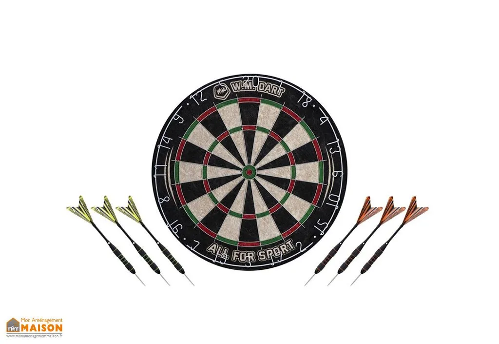 Cible de fléchettes en fibres de sisal - Ø 45 cm