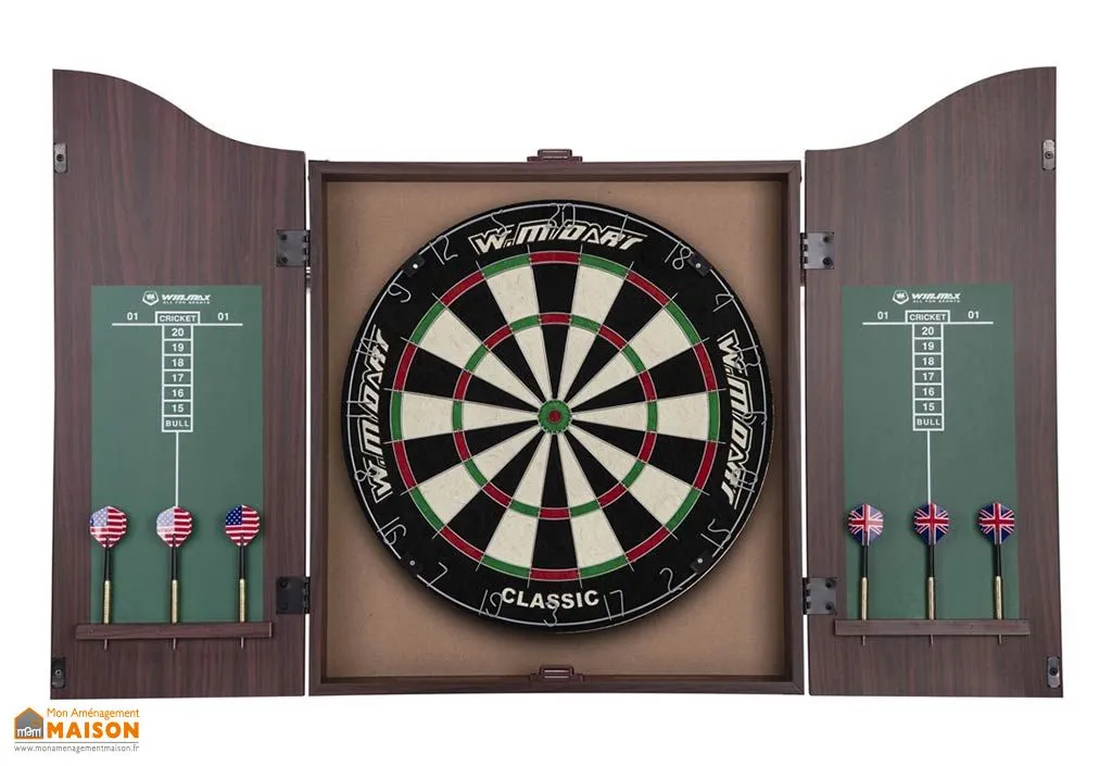 Cible de fléchettes professionnelle en fibres de sisal - Ø 45 cm