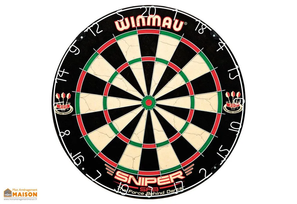 Cible de fléchettes professionnelle en sisal - Ø 45 cm