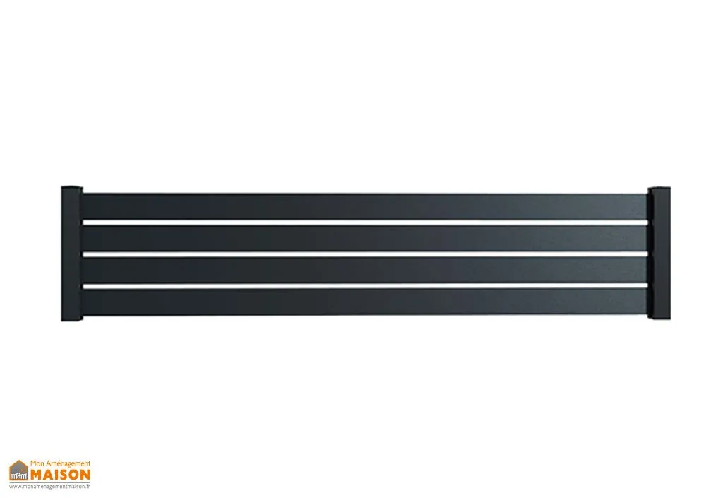 Clôture ajourée en aluminium pour muret – kit de 4 lames