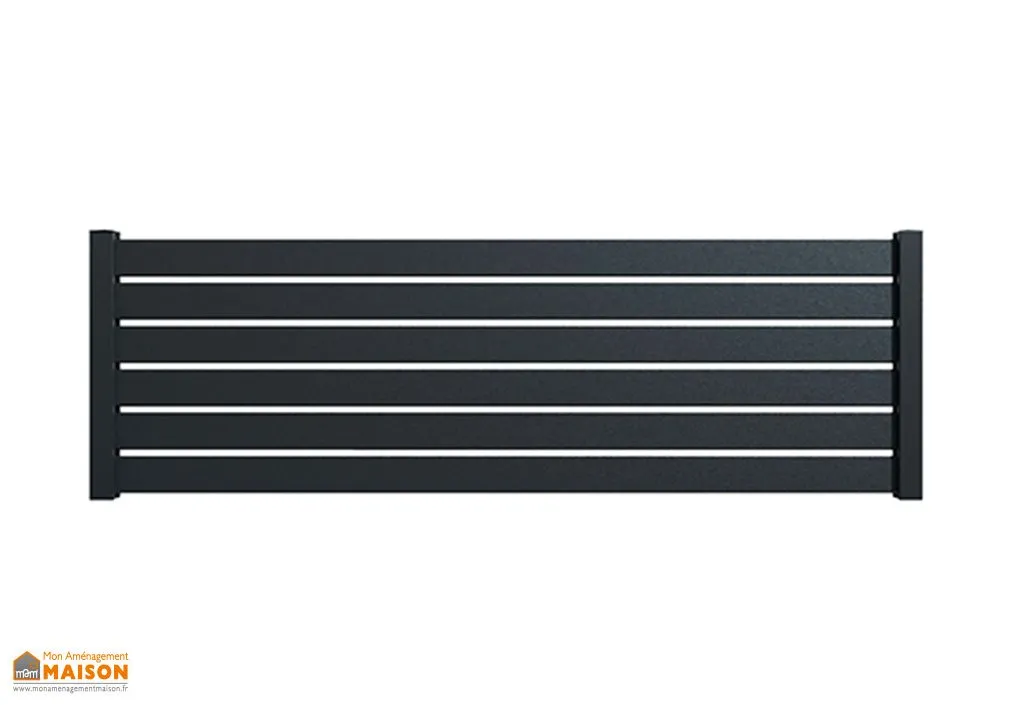 Clôture ajourée en aluminium pour muret – kit de 6 lames