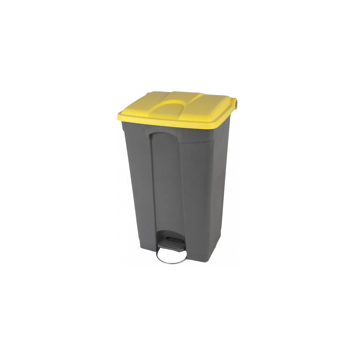 Collecteur poubelle gris à pédale de 90L pour le tri sélectif