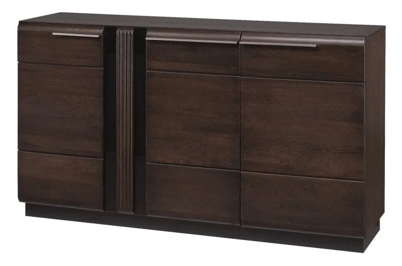 MDF et commode pâle, avec 3 portes Gates 45 Chêne Choco, l160xA42xH90 cm