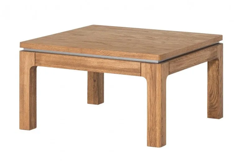 Table basse en bois et placage Montenegro 41 Chêne Rustique, L80xl80xH45 cm