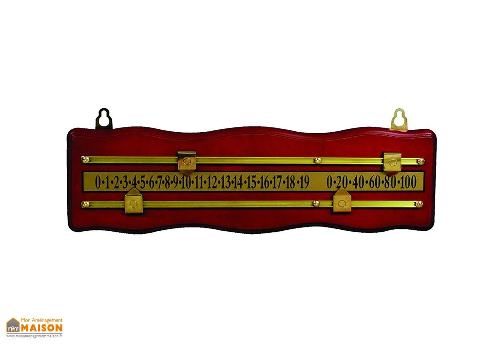 Compteur de points de billard mural – 41 x 12 cm