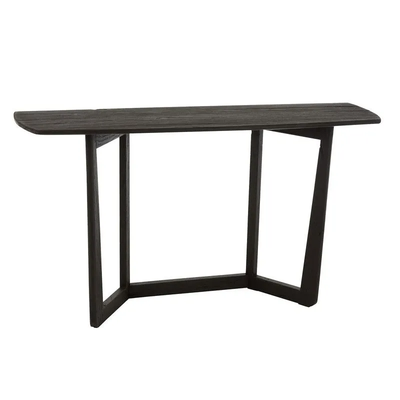 Console en bois noir Maty, 140x40x78 cm