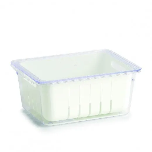 Boîte de rangement réfrigérateur, plastique, Freeze Blanc, L22,5xl17,5xH10 cm