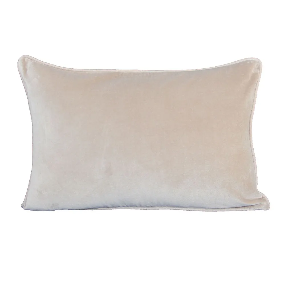 Coussin 1 face velours et 1 face coton naturel 40*60cm