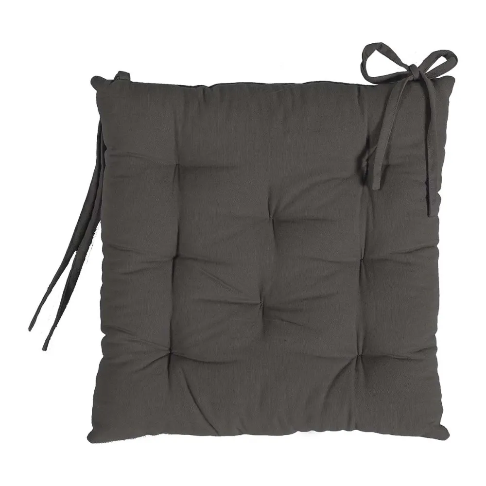 Coussin ou galette de chaise en Coton coloris anthracite