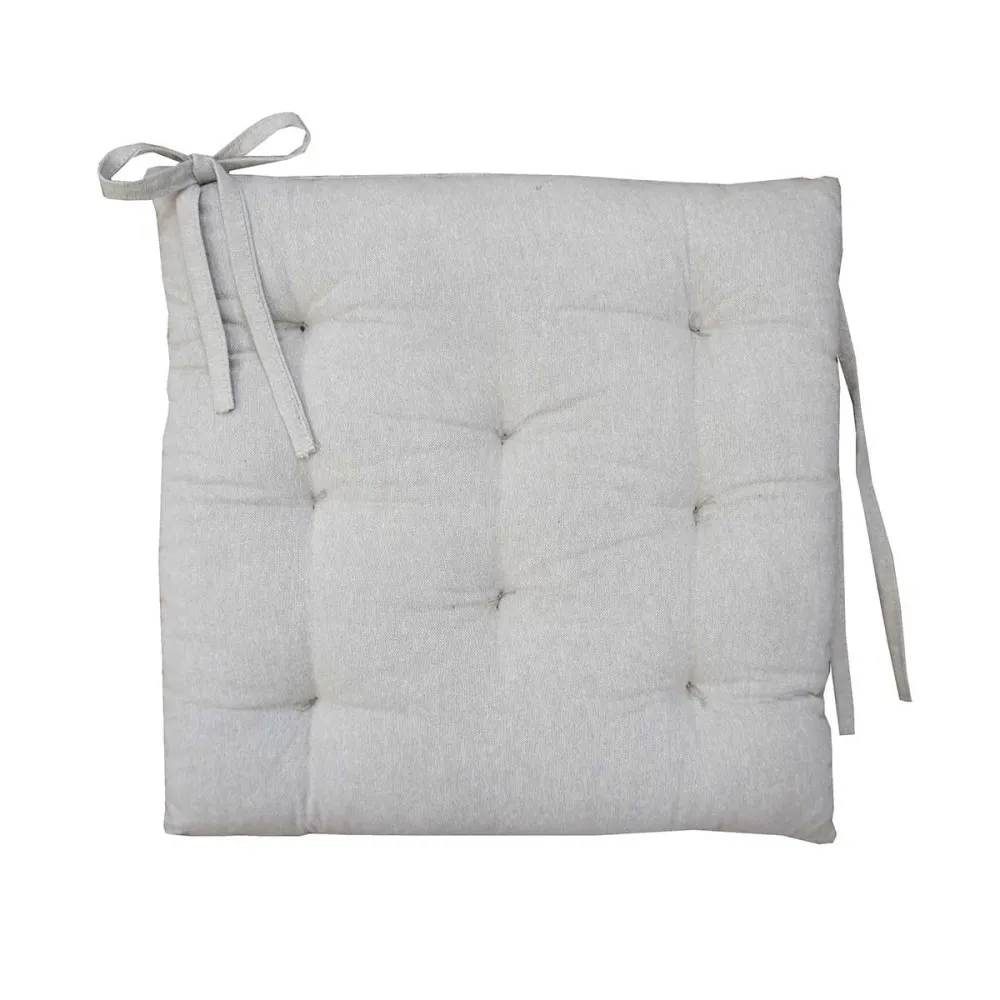 Coussin ou galette de chaise en Coton coloris chambray lin