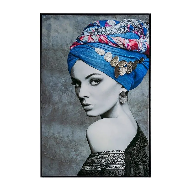 Peinture sur toile bleue, 82 x 4 x 122 cm | Naïa