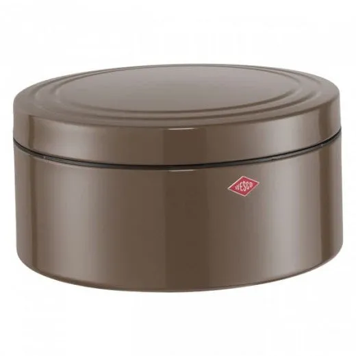 Boîte en métal pour bonbons, Classic Line Gris, Ø24xH12.4 cm