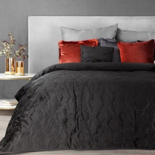 Couverture Abbi Velours Noir, 220 x 240 cm