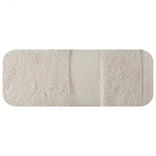 Drap de bain en coton Kali Beige, 50 x 90 cm