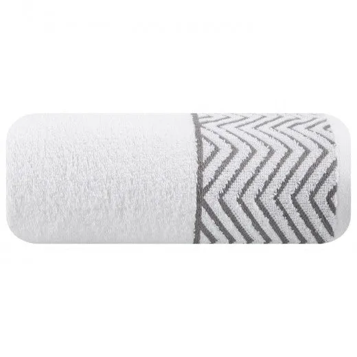 Drap de bain Ziggy en coton blanc, 70 x 140 cm