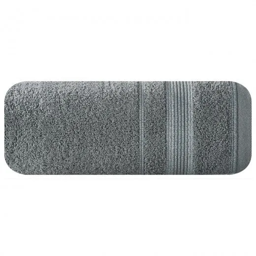 Drap de bain en coton gris Maja, 50 x 90 cm