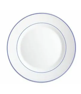 Assiette plate rond blanc verre opal Ø 15,5 cm Restaurant Filet Bleu Arcoroc
