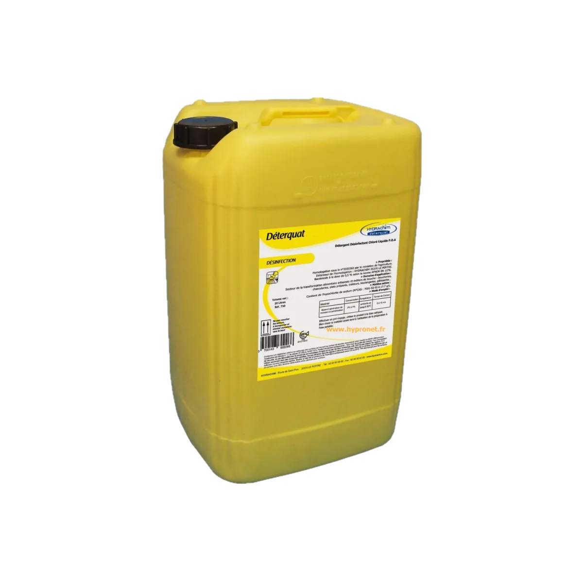 DETERQUAT DDM 20L Détergent désinfectant cuisine et milieu alimentaire